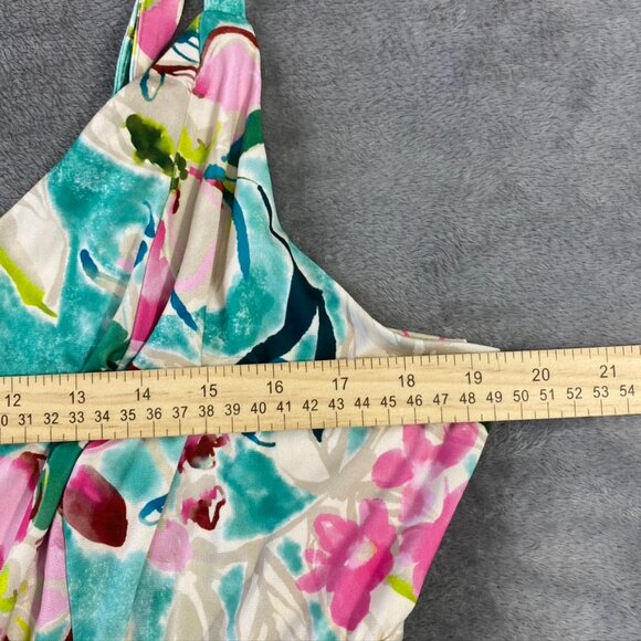 Torrid Dress 1 Midi Studio Knit Wrap Floral Faux Sleeveless Stretch Tank Boho - Picture 5 of 16